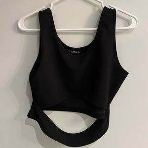 Black cutout SHEIN top